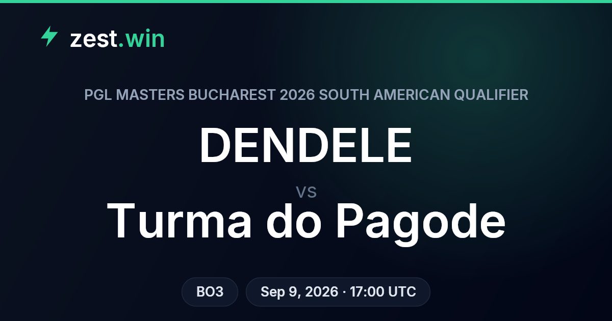 DENDELE vs Turma do Pagode Prediction — PGL Masters Bucharest