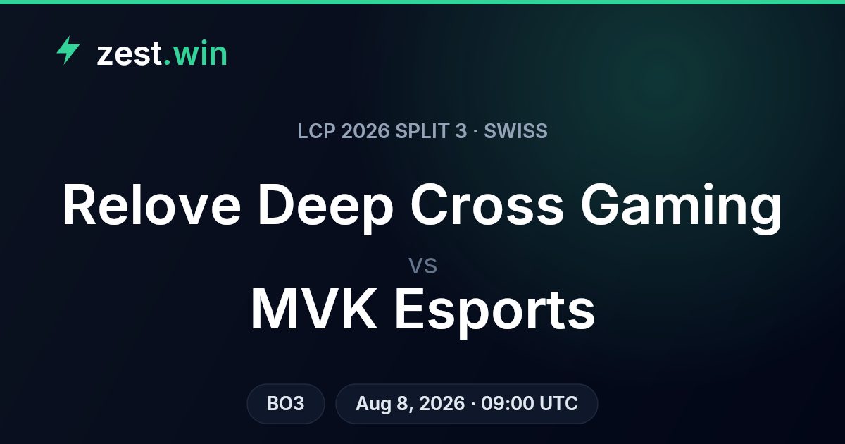 Relove Deep Cross Gaming vs MVK Esports: LCP 2026 Swiss Prediction