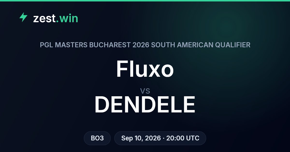 Fluxo vs DENDELE Prediction — PGL Bucharest SA Qualifier