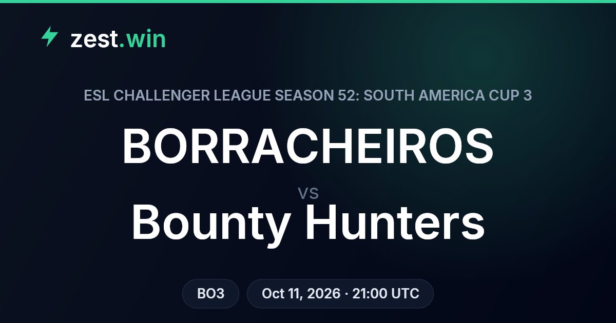 BORRACHEIROS vs Bounty Hunters: model backs the underdog