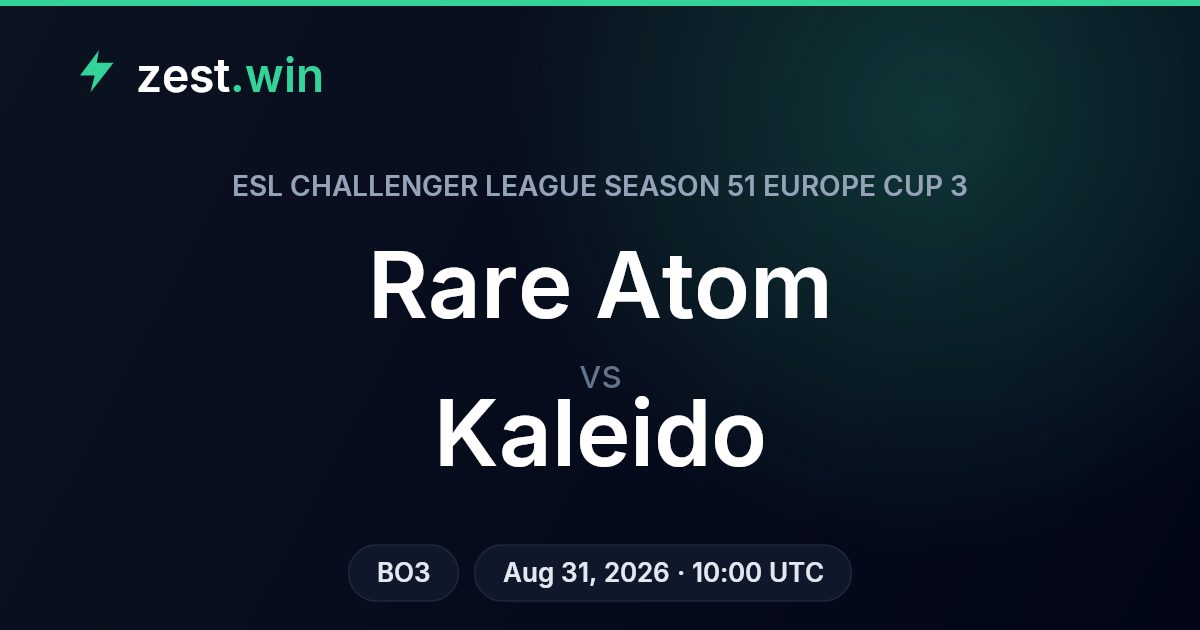 Rare Atom vs Kaleido Prediction — ESL CL Season 51 Europe Cup 3