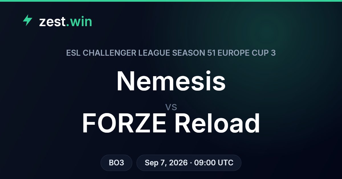 Nemesis vs FORZE Reload Prediction — ESL CL S51 Europe Cup 3