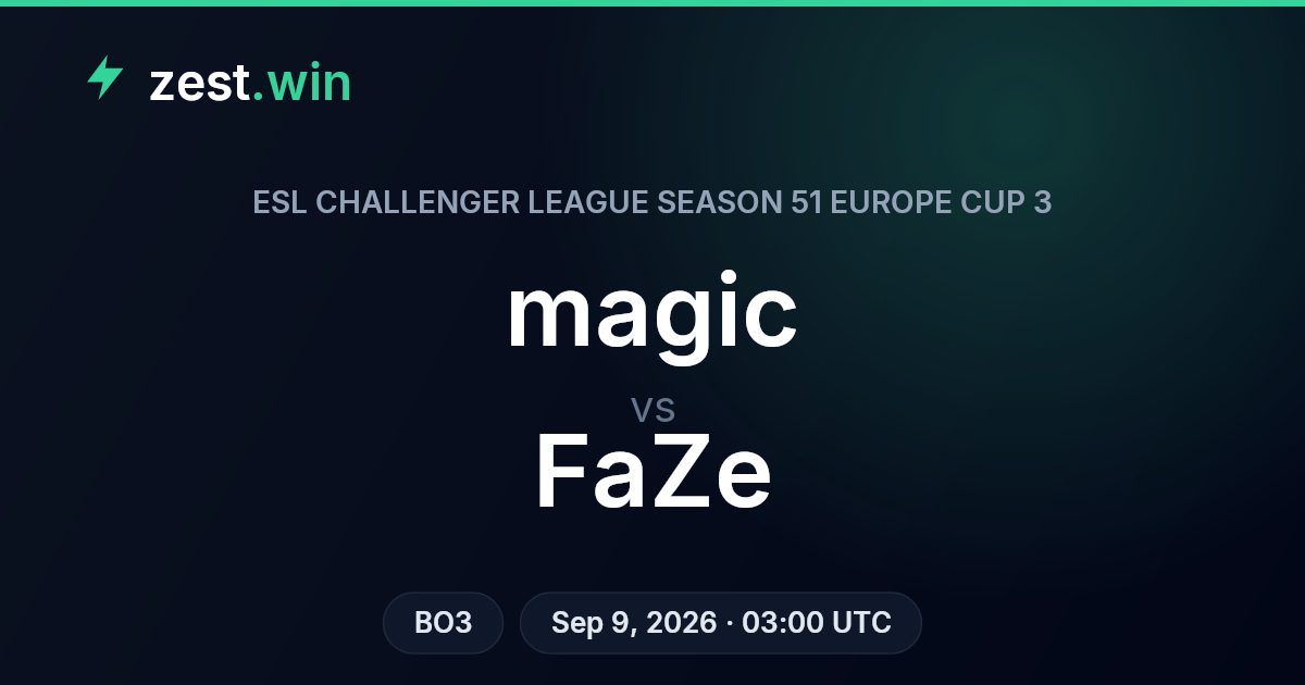 magic vs FaZe Prediction - ESL Challenger League S51 Europe Cup 3