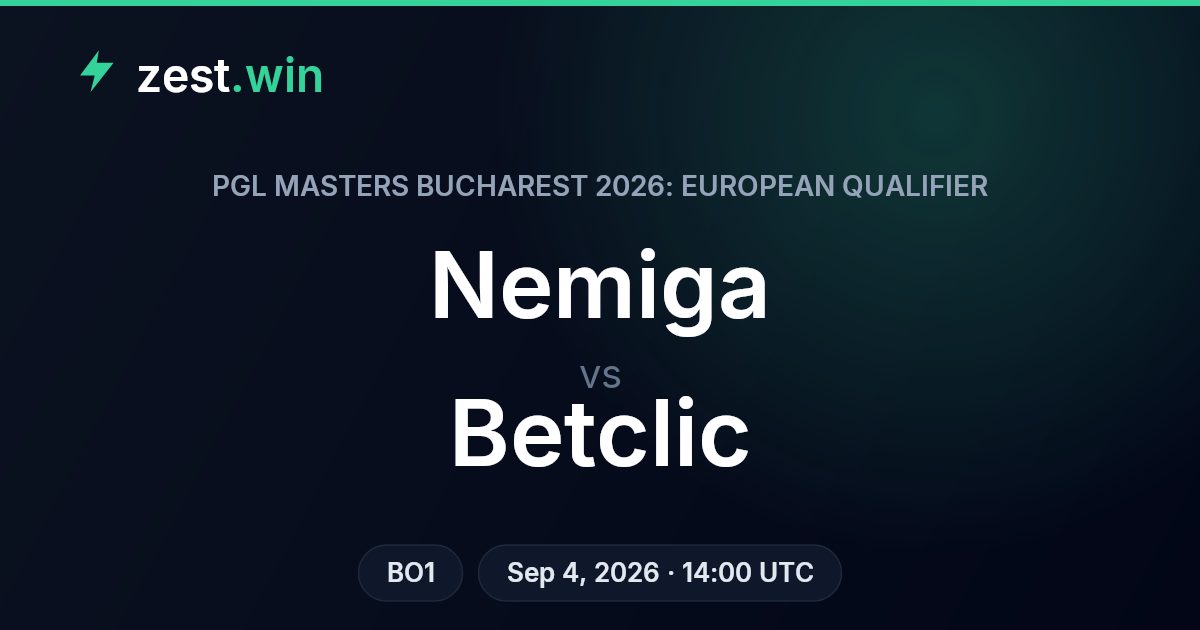 Nemiga vs Betclic Prediction — PGL Bucharest 2026 EU Qualifier
