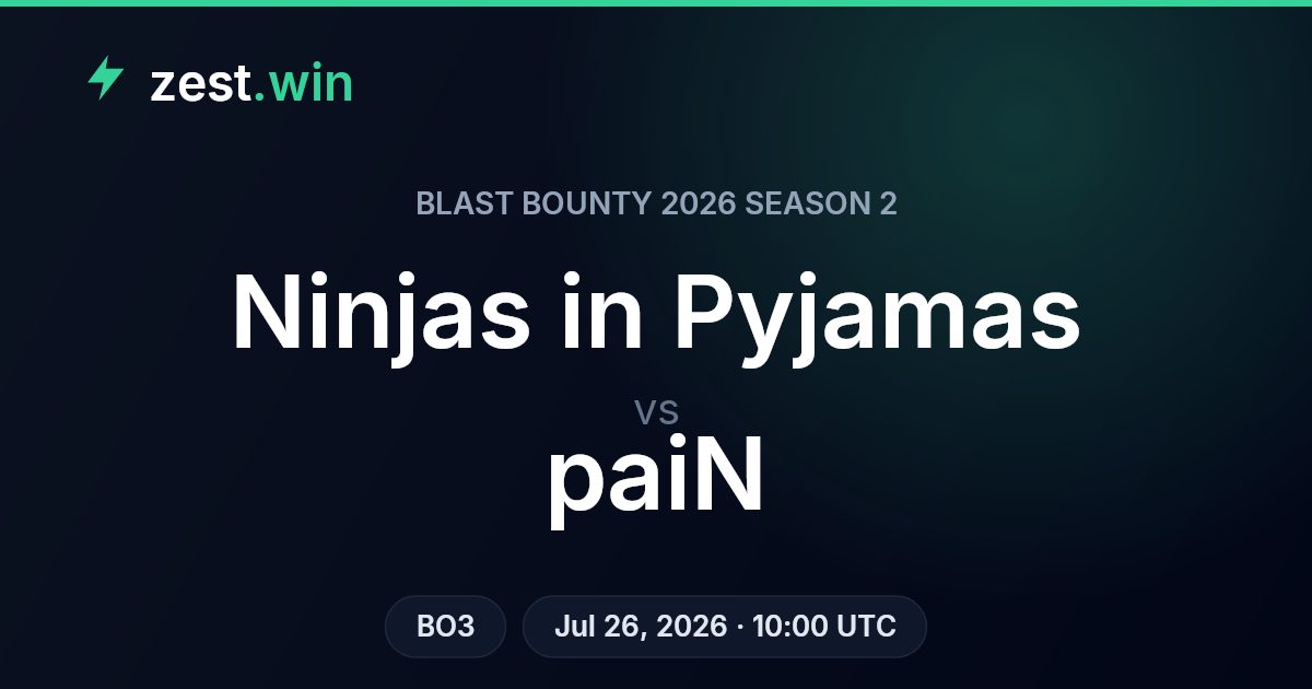 Ninjas in Pyjamas vs paiN: BLAST Bounty 2026 Season 2 Preview