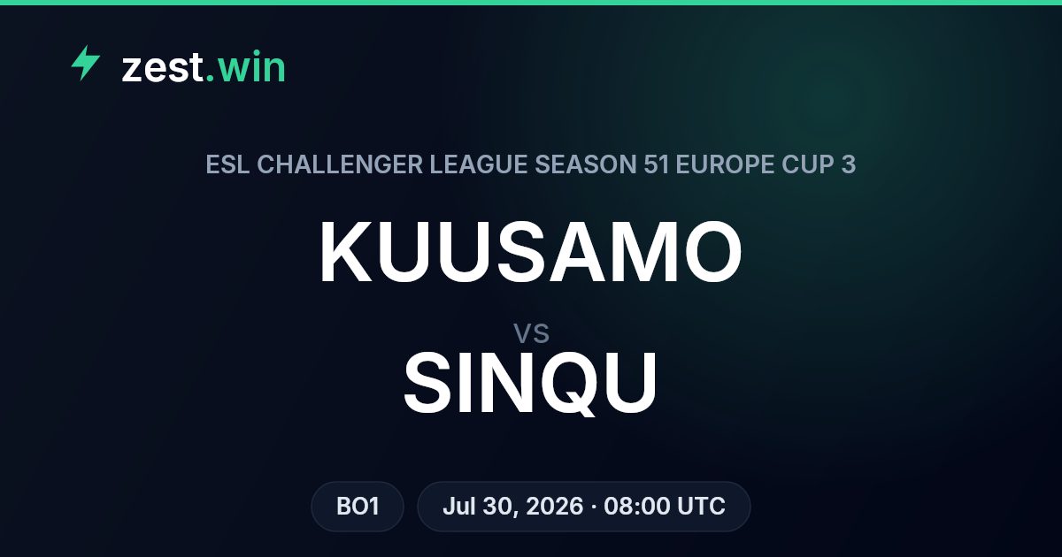 KUUSAMO vs SINQU: ESL Challenger League Season 51 Europe Cup 3 Preview