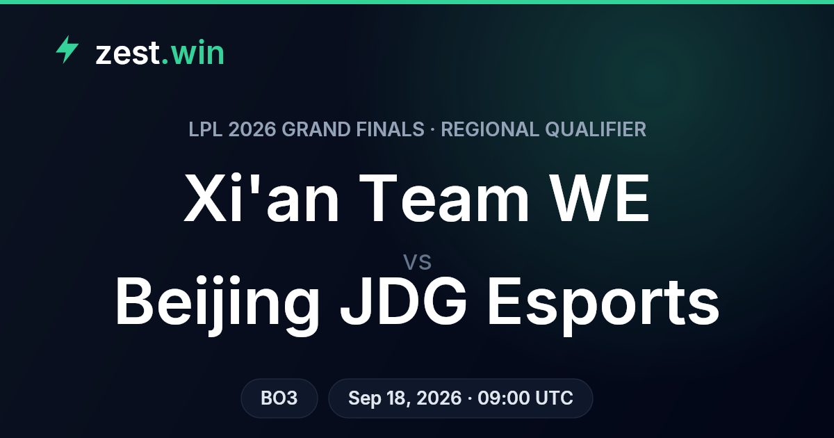 Xi'an Team WE vs Beijing JDG Esports Prediction — LPL 2026