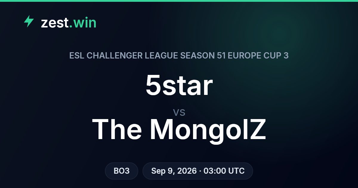 5star vs The MongolZ Prediction — ESL Challenger League S51
