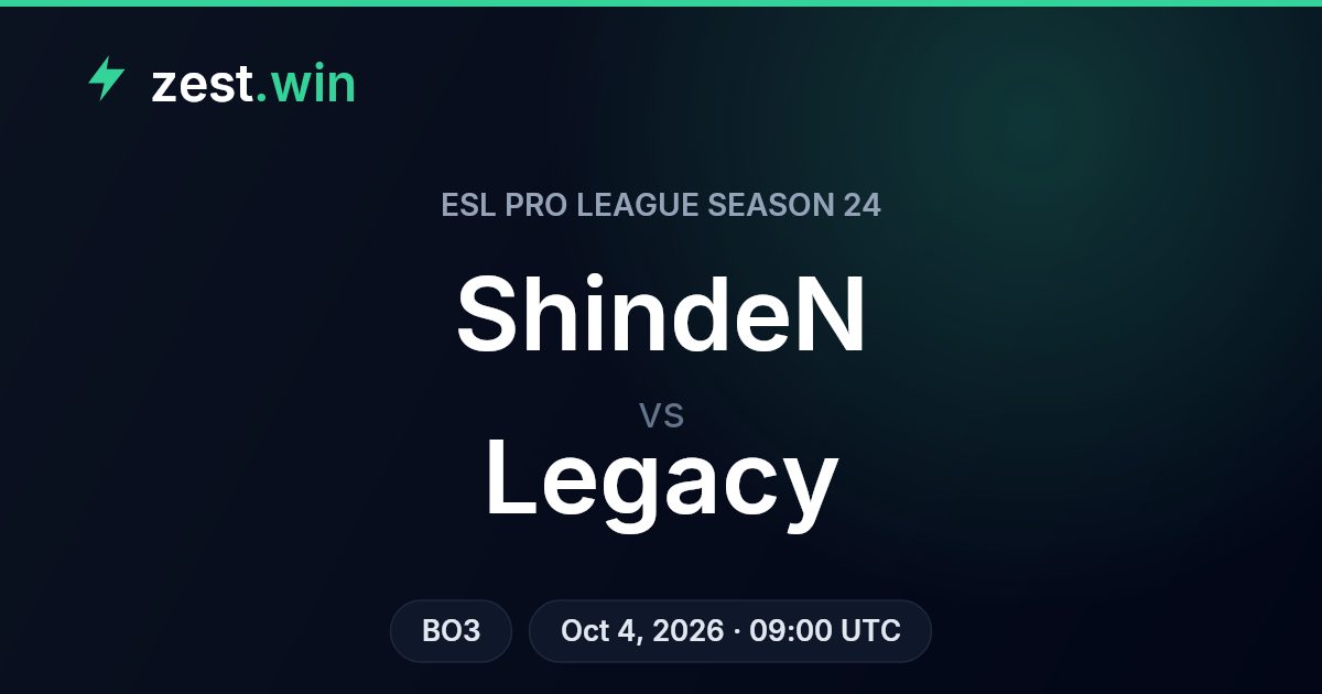 ShindeN vs Legacy Prediction — ESL Pro League Season 24