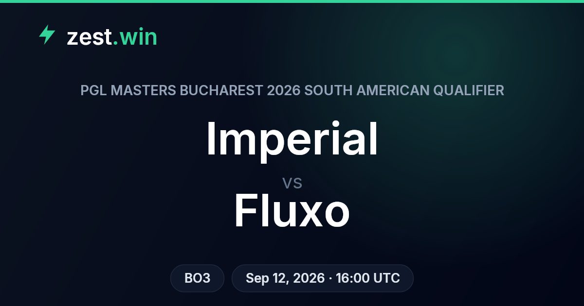 Imperial vs Fluxo Prediction — PGL Masters Bucharest Qualifier