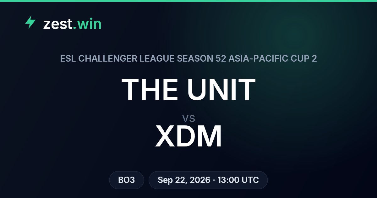 THE UNIT vs XDM Prediction — ESL Challenger League APAC