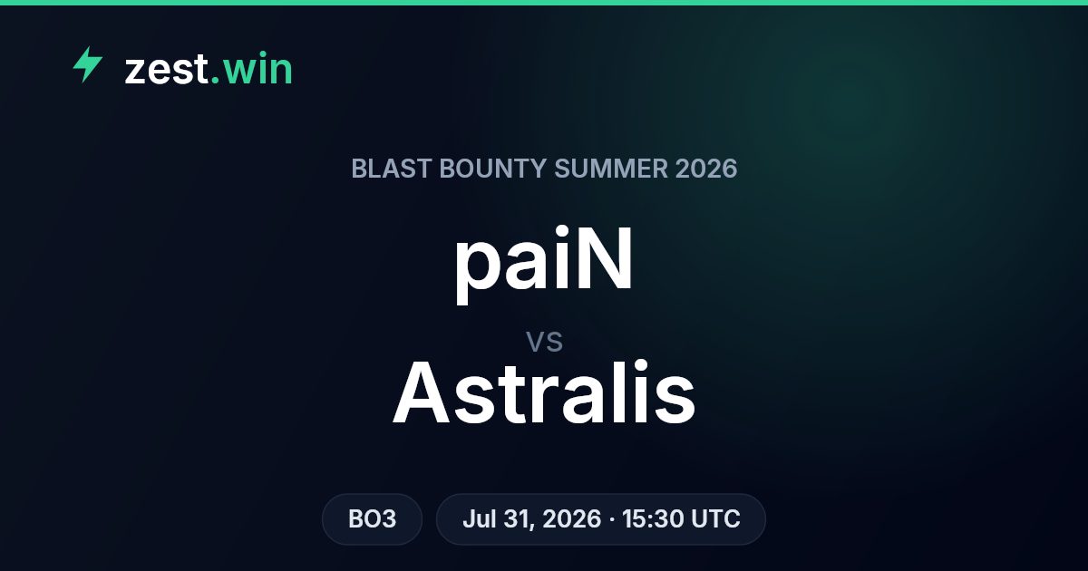 paiN vs Astralis Prediction: BLAST Bounty Summer 2026 CS2 Match