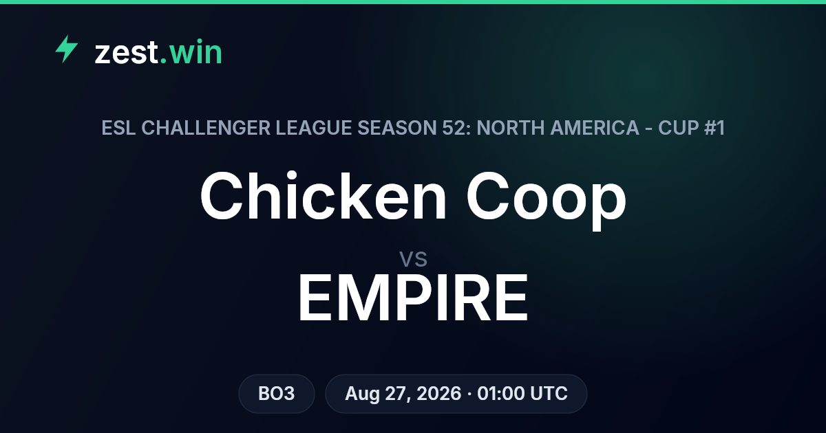 Chicken Coop vs EMPIRE Prediction — ECL S52 NA Cup #1