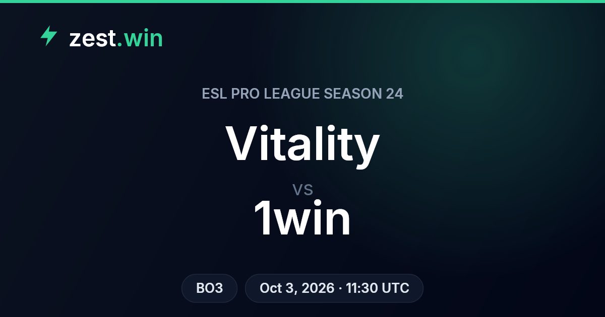 Vitality vs 1win Prediction — ESL Pro League Season 24