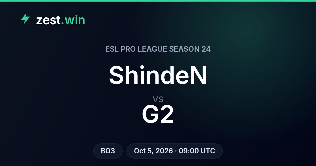 ShindeN vs G2 Prediction — ESL Pro League Season 24