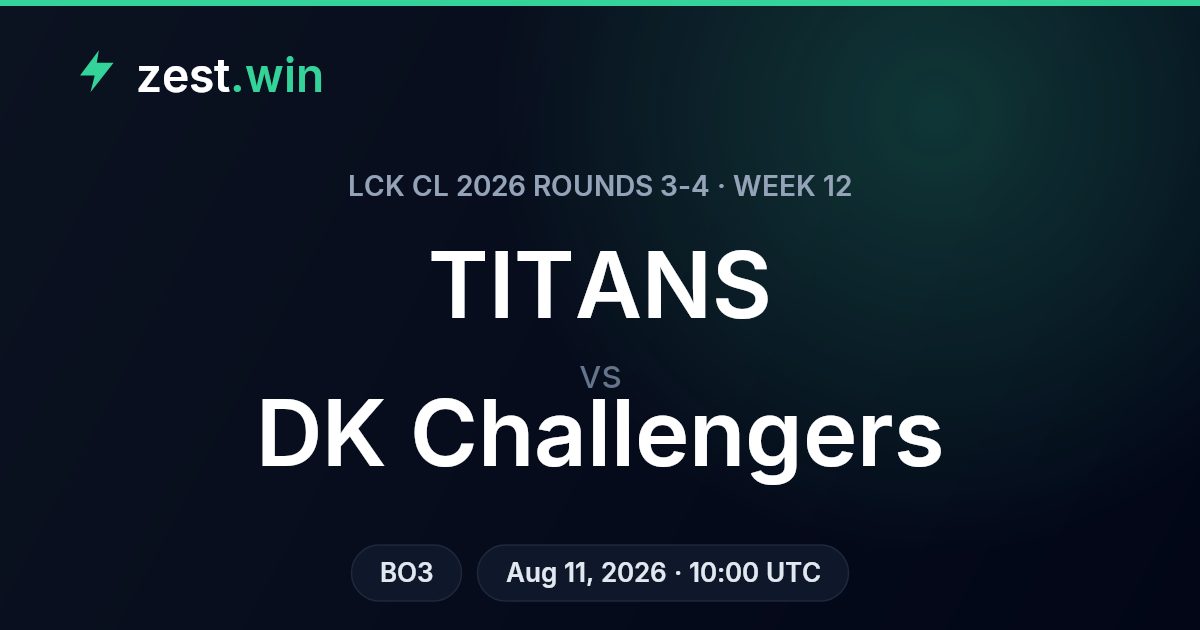 TITANS vs DK Challengers Prediction: LCK CL Week 12
