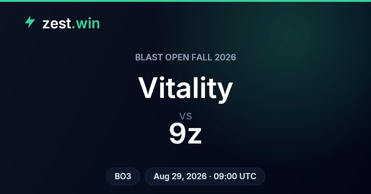 Vitality vs 9z Prediction — BLAST Open Fall 2026 (BO3)