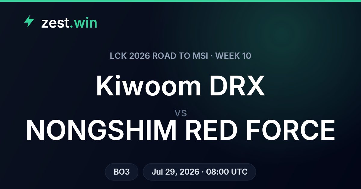 Kiwoom DRX vs NONGSHIM RED FORCE: LCK Week 10 Series Preview